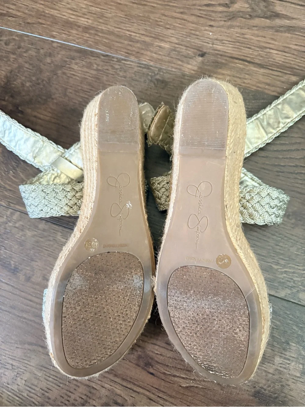 Jessica Simpson Braided Neutral Espadrille Platform Sandals